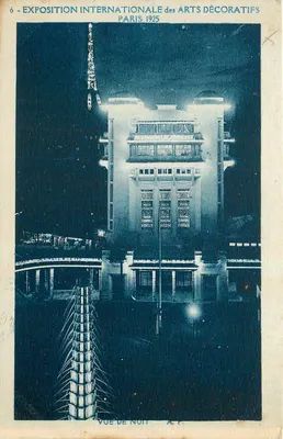 Exposição Internacional dos Artes Decorativas Paris 1925 — Vista de noite — A.P.