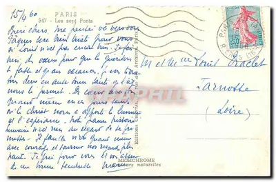 Paris - Os sete Pontes — Éditions Méxichrome, n° 347 — Verso
