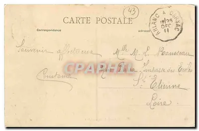 L'Auvergne — Linha de Ambert a La Chaise-Dieu, Tunel de Mayres — Papelaria L. Boy, Ambert — Verso