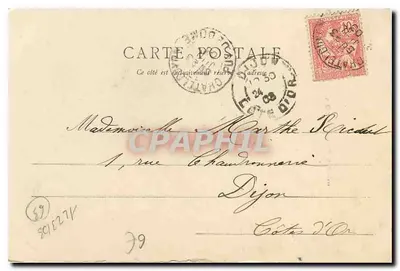 Volvic - A Virgem — estátua sobre base de pedras — editor anônimo, n°22 — Verso