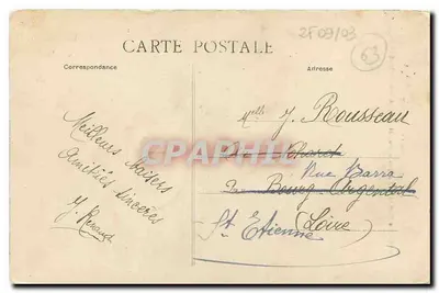 O Rocher du Sphynx entre Champeix e Saint-Nectaire — L'Auvergne pittoresque, n°905 — Verso