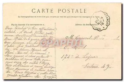 A Torre d'Aigues — Castelo da Torre d'Aigues antes de 193 — Edição J. Brua et Cie. Carpentras — Verso