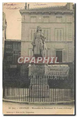 Orange — Monument de Raimbaud 11, Comte d'Orange — Editions J. Brun & Cie, Carpentras