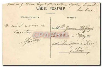 Carpentras (Vaucluse) — Hotel-Dieu : As Cozinhas — Commercials Artistiques Brun & Cie, Carpentras — Verso