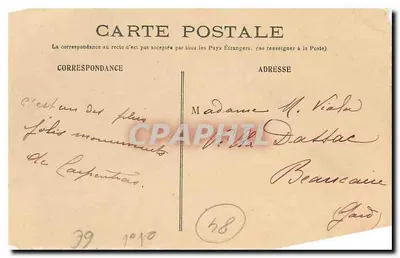 Carpentras — A Caixa de Poupança — editor não identificado — Verso