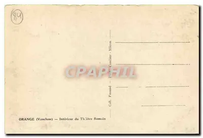 Orange (Vaucluse) — Interior do Teatro Romano — Foto Fuzand, Coll. Combier-Macon — Verso