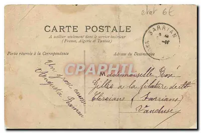 Bilhete postal antigo Malemort Vista tirada de Annonciade — Verso