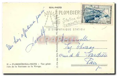 Plombières-les-Bains — Ogólny widok z Tarasy Niepokalanego — Cap — Rewers