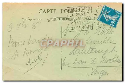 Gérardmer — O Lago visto das encostas do Costet — Les Vosges Illustrées n°11 — Verso