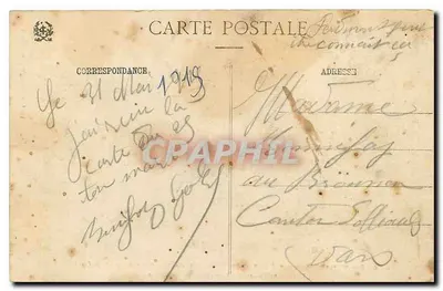 Col d'Oderen — Col fronteiriço antes da guerra de 1914-1915 — Ad Wacker - Saint-Dié, n° 1294 — Verso