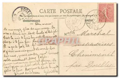 Gérardmer - Ponte de Voloone — Imp. Ad. Molin, Saint-Pierre, n° 8773 — Verso