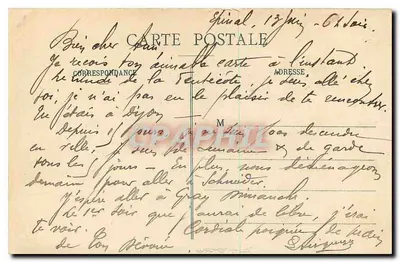 Gérardmer - Wierzchołek Hohneck (1326m) — Vosges ilustrowane, fototypia Paul Testart, Épinal — Rewers
