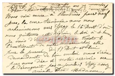 Plombières-les-Bains — Promienie pod sosnami — wydawca C. P. M. n° 5220 c — Rewers