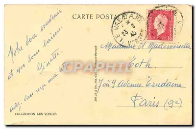 Val d'Ajol — Vale de Herival — Braun & Cie, Imp. Editeur-Bornach — Verso