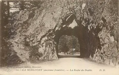 La Schlucht (antiga fronteira) — A Roche du Diable — Fototipia Daniel Delboy, Mirecourt, n°10