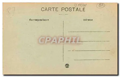 O Limousin Pittoresque — St-Sulpice-Laurière, O Lago — editor PM, n° de série 66 — Verso