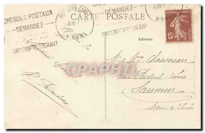 Poitiers (Vienne) — Sobre os Rochers do Porteau — Verso