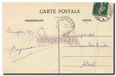 Limoges - Katedra św. Etienne — wydawca J. Feissat, litograf, Dépôt — Rewers