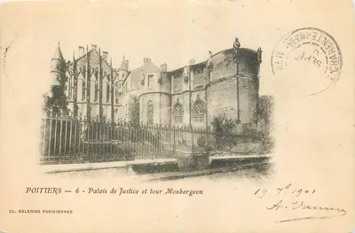 Poitiers — Palácio de Justiça e torre Monbergeon — CL. GALERIES PARISIENNES