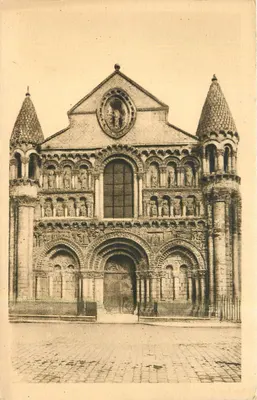 Poitiers — Fachaça principal Oeste de Notre-Dame-la-Grande (século XII) — J. Robuchon, Poitiers