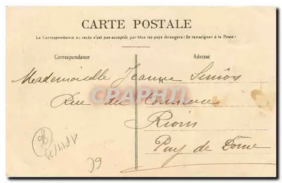Poitiers — A Virgem de N.-D. das Dunas — Edição das Galerias Parisienses — Verso