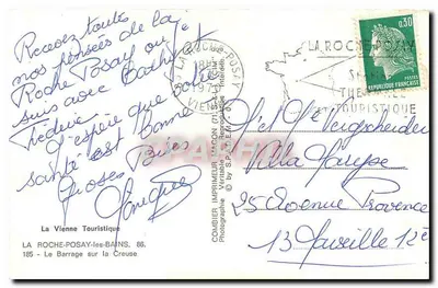 La Roche-Posay — Barragem na Creuse — La Vienne Touristique — Verso