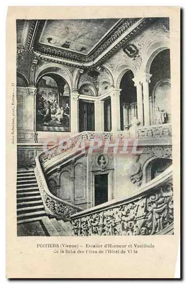 Poitiers (Vienne) — Escada de Honra e Vestíbulo da Sala de Festas do Hotel de Ville — Jules Robedoum, fot. Poitiers — n° 47