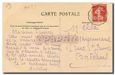 Jaskinia Piekielna przy dużej mierze — skały na wschodzie od SABLES-D'OLONNE — kolekcja Vendechane, Chiraud, nr 1684 — Rewers