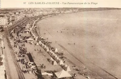 Les Sables-d'Olonne — Vista Panorâmica da Praia — Editor: L. Léon Sin