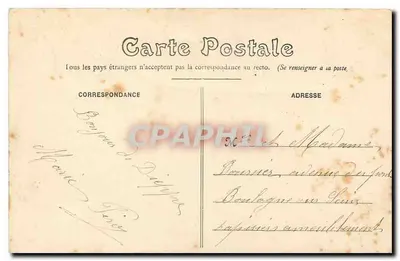 Dieppe - O Castelo (interior) — série 805 — editor G. Fauchois — Verso