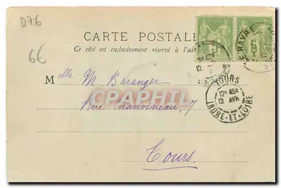 Cartolina d'epoca Le Havre Chiesa di Notre Dame — Verso