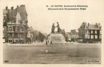 Le Havre. Boulevard de Strasbourg — Monument da Reconhecimento Belga — C. M., Le Havre