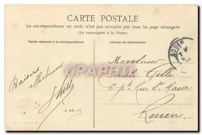 Rouen - Pałac Sądowy. Monumentalny schodzie — Normandia - 429 — wydawca nie widoczny — Rewers