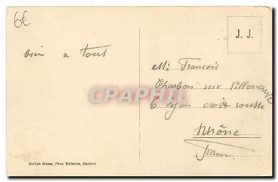 Argentière e il Mont-Blanc — J. J. 2994 — Julien frères, Fot. Editore, Ginevra — Verso