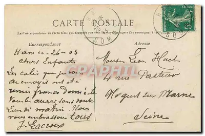 Clarens — Zamek Chatelard i Alpy Savojskie — wydawca nie widoczny — Rewers