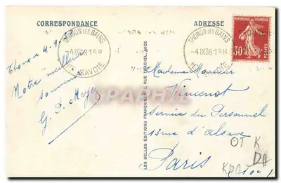 Jezioro Leman — widok panoramiczny — Wydawnictwo Les Belles Éditions Françaises — Rewers