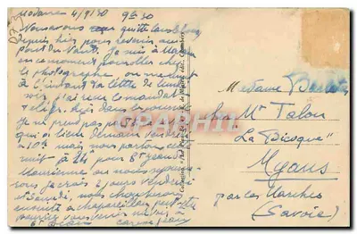El Puente del Diabie y los Fuertes de Lessellion — Ruta de Modane a Lanslebourg — editor desconocido, n° 3030 — Reverso