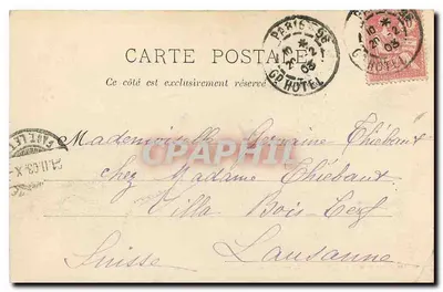 Paryż — Arc de Triomphe de l’Étoile — Wydawca: Ch. Fay, 9 rue de la Paix — Rewers