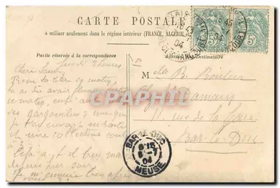 Statua Republiki — Paryż 4e — wydawca nieznany, numer serii nieczytelny — Rewers
