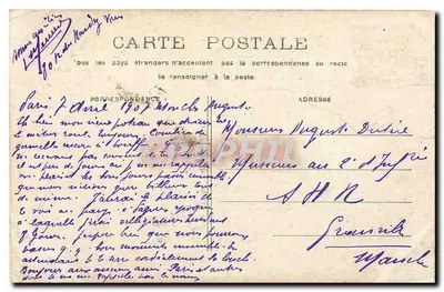 PARYŻ - Panthéon — widok budynku z kolumnadami i kopułą — wydawca nieznany — Rewers