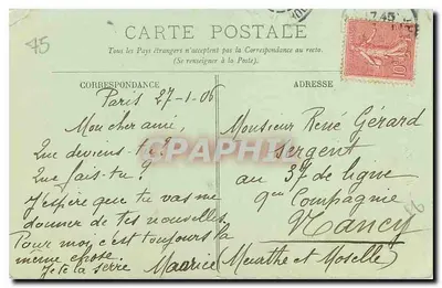 Paris — « Quand-Même » de Mercié — LL. — n° 199 — Verso