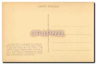 Paris — Igreja de Saint-Merry — Harmoniques — Verso