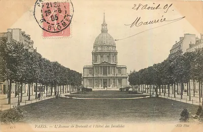 Paris — A Avenida de Breteuil e o Hotel dos Invalidos — ND Phot