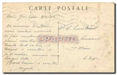 PARIS — Hotel de Ville — editore A. Leconte, n° 46 — Verso
