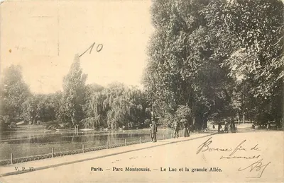 Paris — Parc Montsouris — O Lago e a grande Avenida — V.P. 17