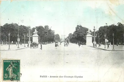 PARIS - Avenida dos Campos-Élisée — vista panorâmica — editor desconhecido, número de série não visível