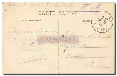 Paryż - Panthéon i statua J.-J. Rousseau — M.J. nr 588 — Rewers