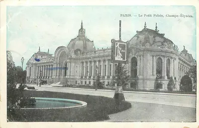 Paris — O Pequeno Palácio, Campos Elísios — editor desconhecido, número de série não visível