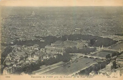Panorama de PARIS capturado do Cume da Torre Eiffel — ND. Fot. — n° 3364