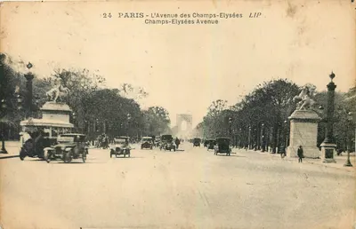 Paris - A Avenida dos Campos Elísios — vista com o Arco do Triunfo ao longe — editor LIP, n°24
